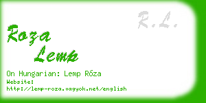 roza lemp business card
